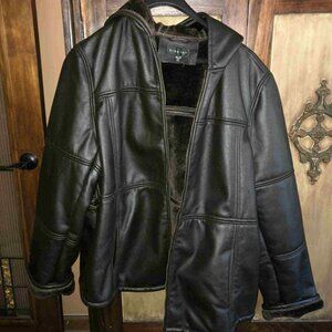 Braetan Faux Leather Winter Coat, Fur Lined Size 26-28